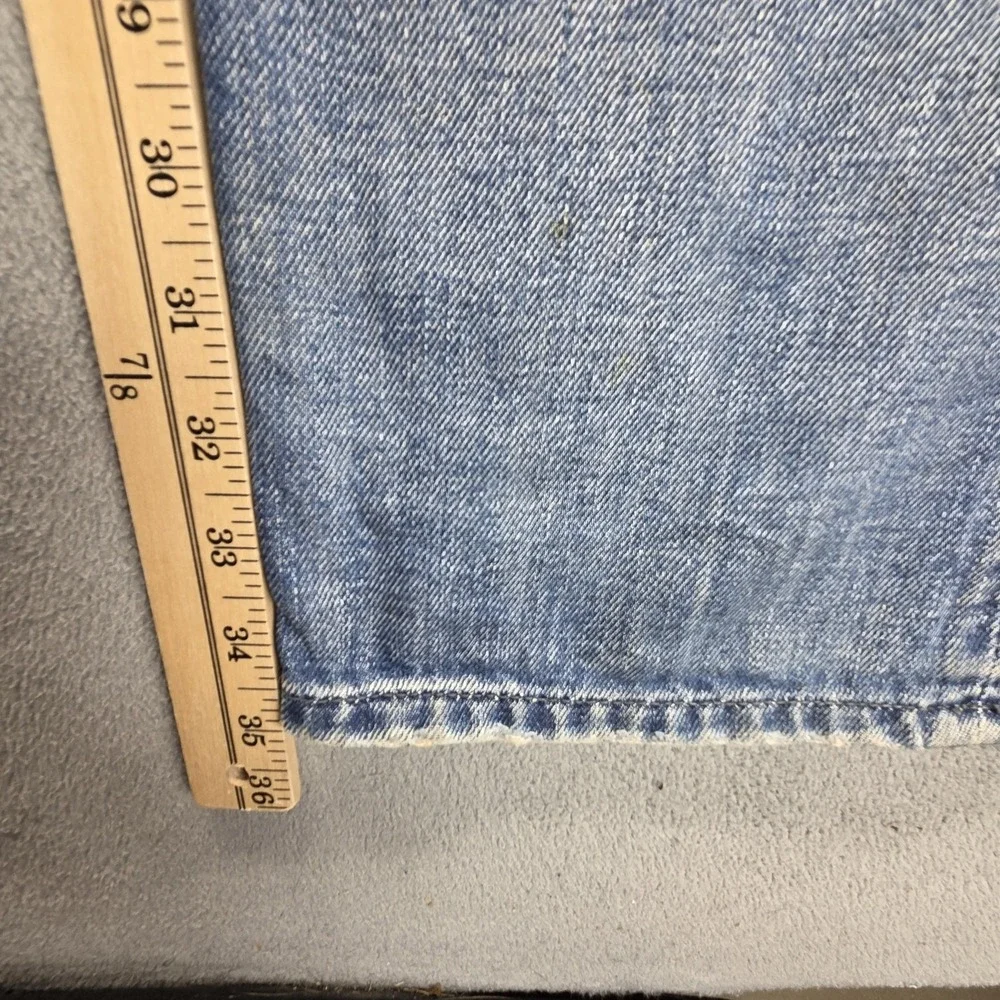 Diesel Jeans Mens 33x34 Blue Larkee Regular Straight Light Wash Button Fly 008AT